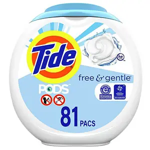 Tide PODS Free & Gentle Liquid Laundry Detergent Pacs